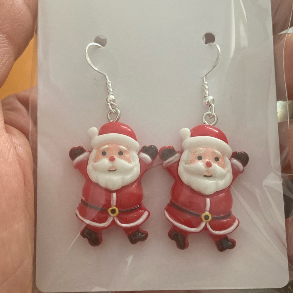 Santa earrings.